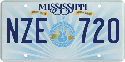 MS license plate NZE720