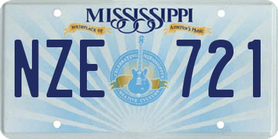 MS license plate NZE721