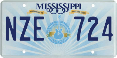 MS license plate NZE724