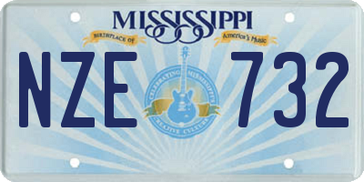 MS license plate NZE732