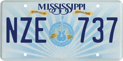 MS license plate NZE737