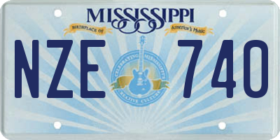 MS license plate NZE740