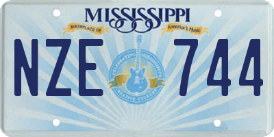 MS license plate NZE744