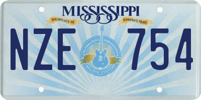 MS license plate NZE754