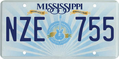 MS license plate NZE755