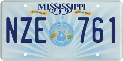 MS license plate NZE761