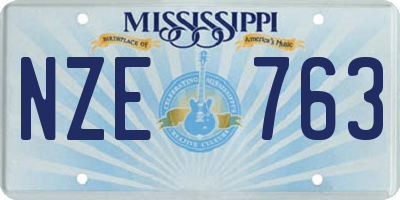 MS license plate NZE763