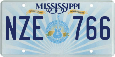 MS license plate NZE766