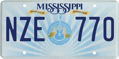 MS license plate NZE770