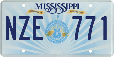 MS license plate NZE771
