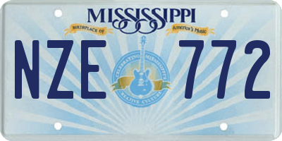 MS license plate NZE772