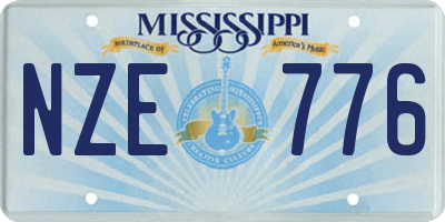 MS license plate NZE776