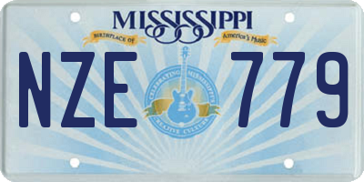 MS license plate NZE779