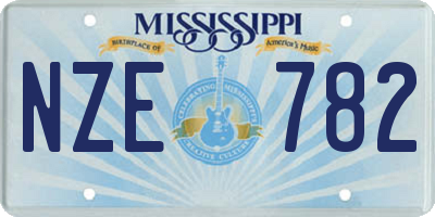 MS license plate NZE782