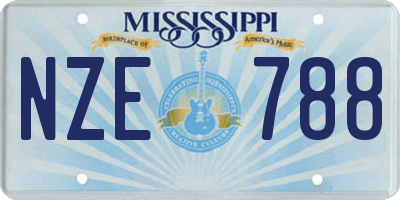 MS license plate NZE788