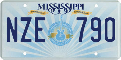 MS license plate NZE790
