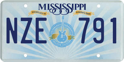 MS license plate NZE791