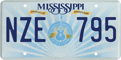 MS license plate NZE795