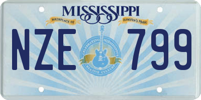 MS license plate NZE799