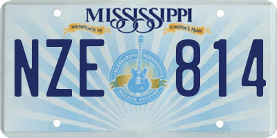 MS license plate NZE814