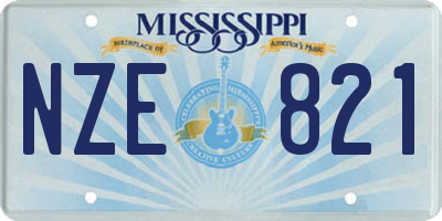 MS license plate NZE821