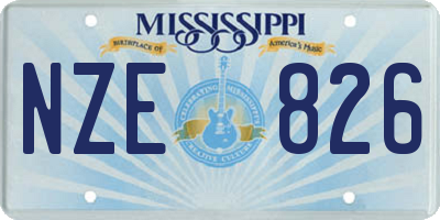 MS license plate NZE826