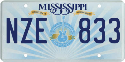 MS license plate NZE833