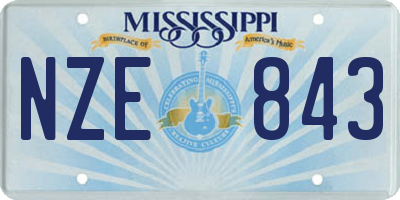 MS license plate NZE843