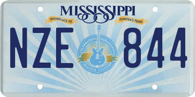 MS license plate NZE844