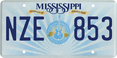 MS license plate NZE853
