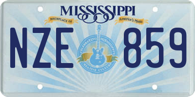 MS license plate NZE859