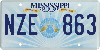 MS license plate NZE863