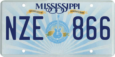 MS license plate NZE866