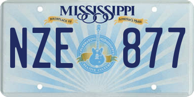 MS license plate NZE877
