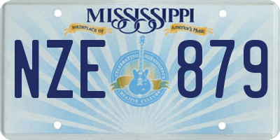 MS license plate NZE879