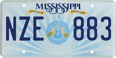 MS license plate NZE883