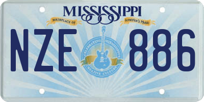 MS license plate NZE886