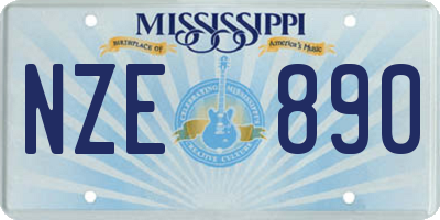 MS license plate NZE890