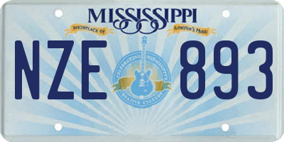 MS license plate NZE893