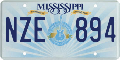 MS license plate NZE894