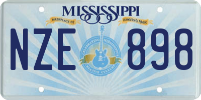 MS license plate NZE898