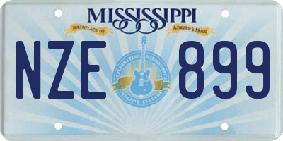 MS license plate NZE899