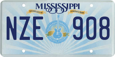 MS license plate NZE908