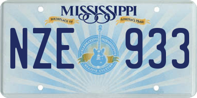 MS license plate NZE933