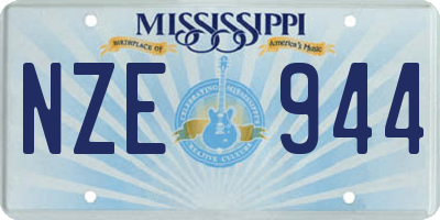 MS license plate NZE944