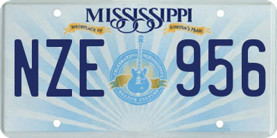 MS license plate NZE956