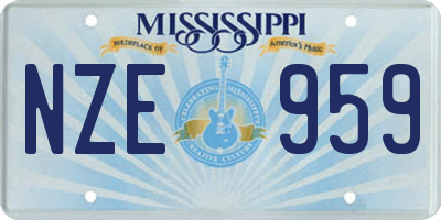 MS license plate NZE959