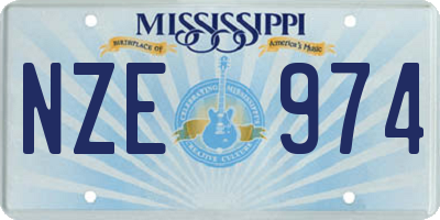 MS license plate NZE974