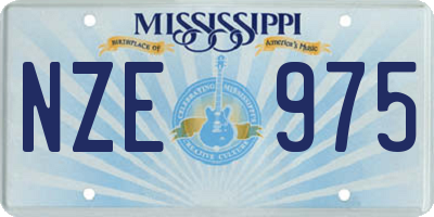 MS license plate NZE975