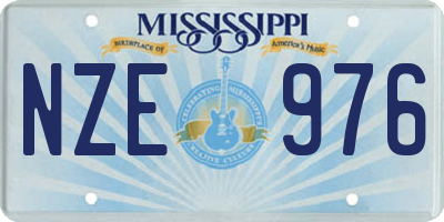 MS license plate NZE976